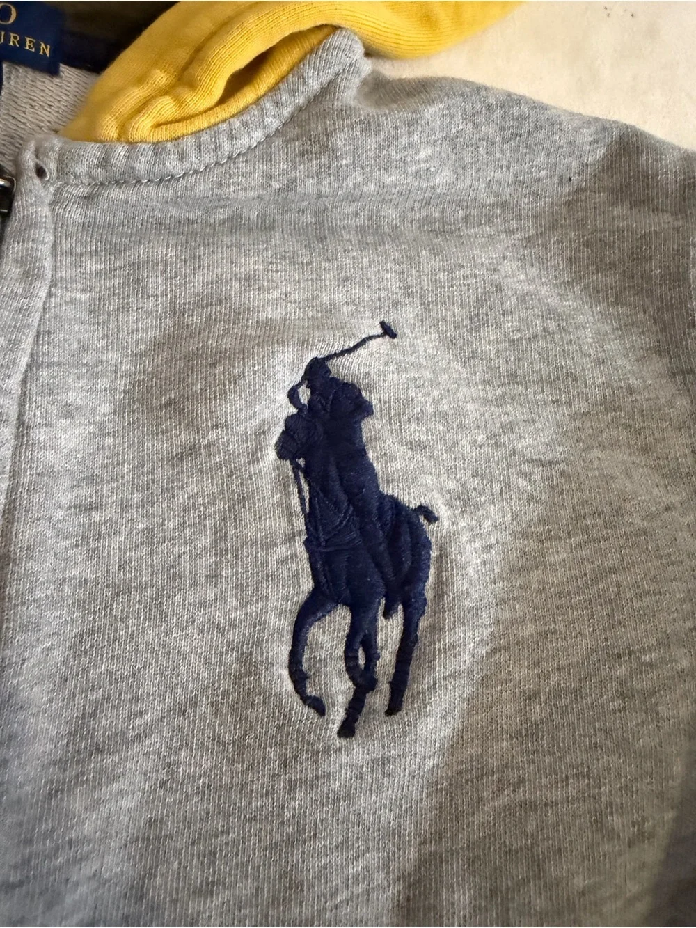 Polo by Ralph Lauren Colour-Blocked Cotton Hoodie, sz 7
